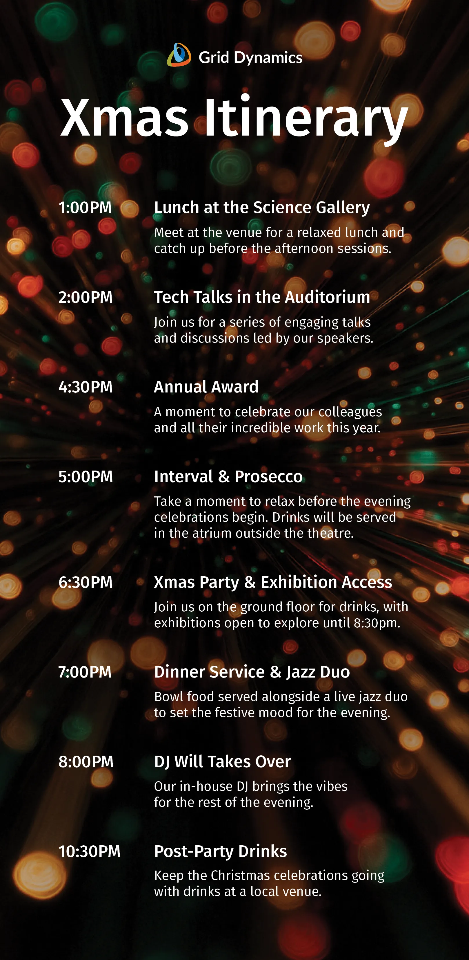 Christmas 2025 Itinerary